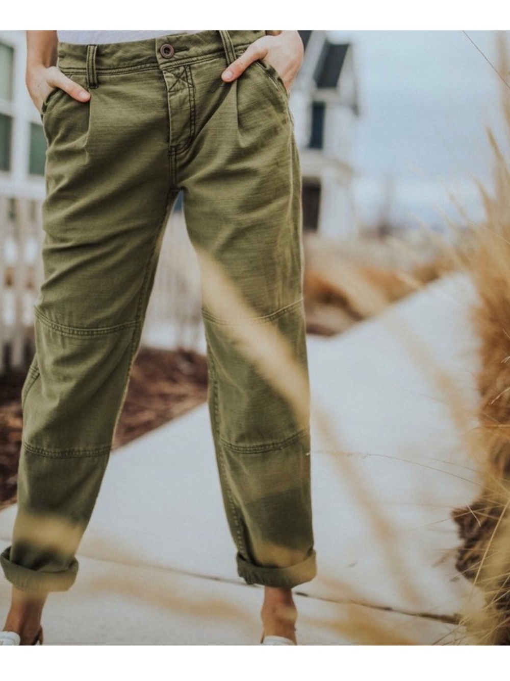 Free People Utility Cargo Pants in Moss